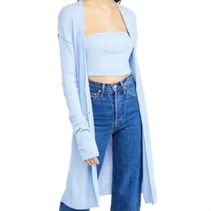 Free People Carly Longline Cardigan